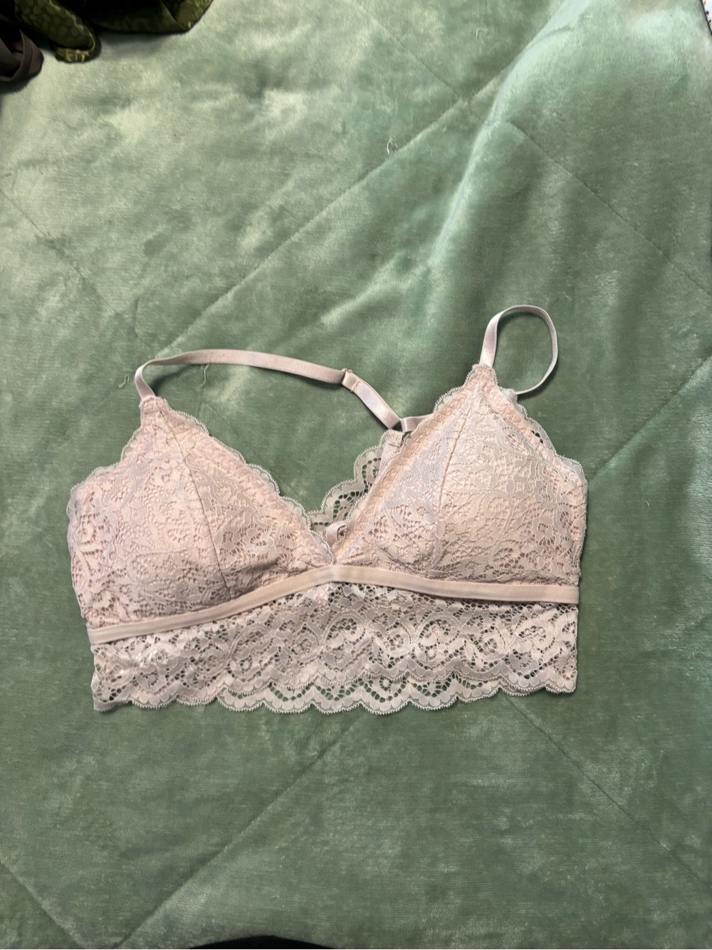 Laura Ashley Lace Bralette in Light Blush XL #9
